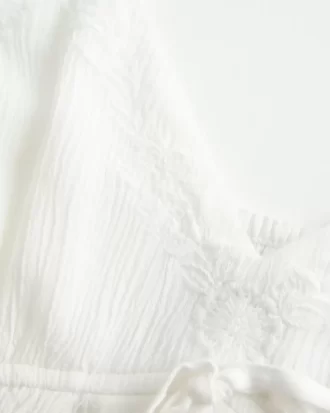 Crinkle Shine Flyaway Babydoll Top