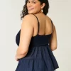 Crochet-Style Fabric Mix Top