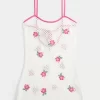 Crochet-Style Floral-Embroidered Cover Up Dress