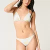 Crochet-Style Mixed High-Leg Cheeky Bikini Bottom