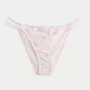 Crochet-Style Mixed High-Leg Cheeky Bikini Bottom