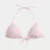 Crochet-Style Sequin Triangle Bikini Top