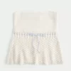Crochet-Style Strapless Sweater Tube Top