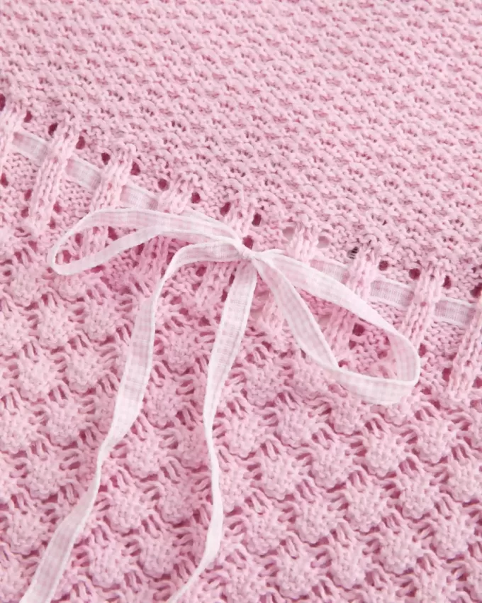 Crochet-Style Strapless Sweater Tube Top