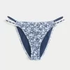 Crochet-Style Trim Double-Strap Cheeky Bikini Bottom