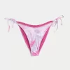 Crochet-Style Trim Side Tie Cheeky Bikini Bottom