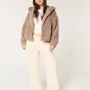 Curly Faux Fur Zip-Up Jacket
