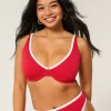 Curvy High Apex Ribbed Underwire Bikini Top