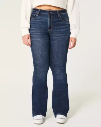 Curvy High-Rise Dark Wash Flare Jeans