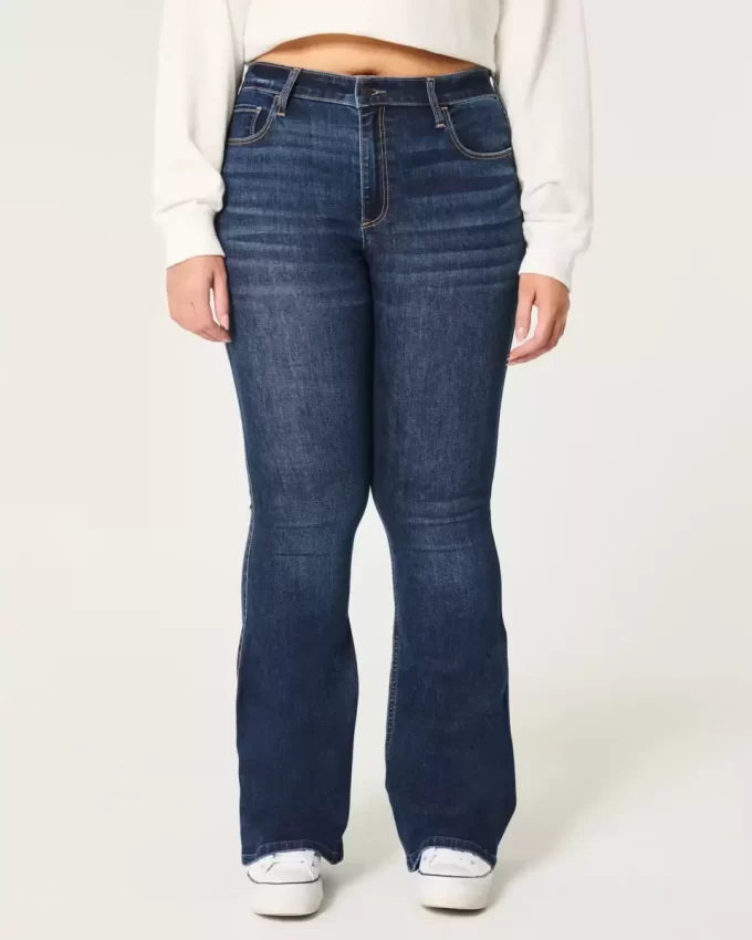 Curvy High-Rise Dark Wash Flare Jeans