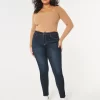 Curvy High-Rise Dark Wash Jean Leggings
