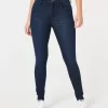 Curvy High-Rise Dark Wash Super Skinny Jeans