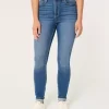 Curvy High-Rise Dark Wash Super Skinny Jeans