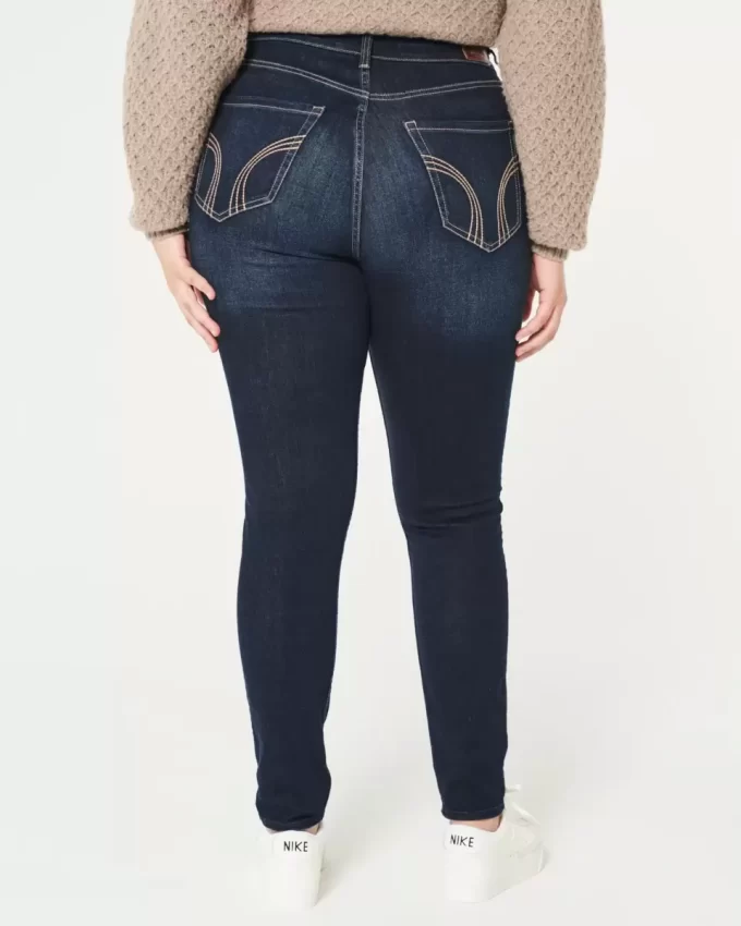 Curvy High-Rise Dark Wash Super Skinny Jeans