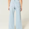 Curvy High-Rise Light Wash Baggy Jeans