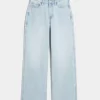 Curvy High-Rise Light Wash Baggy Jeans