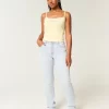 Curvy High-Rise Light Wash Straight Jeans
