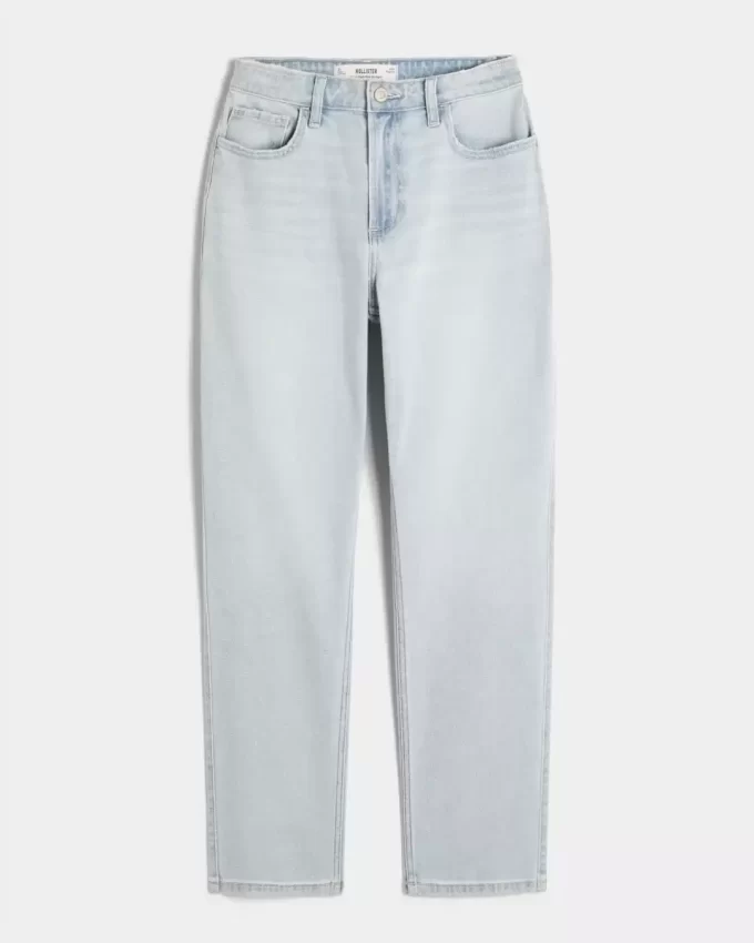 Curvy High-Rise Light Wash Straight Jeans