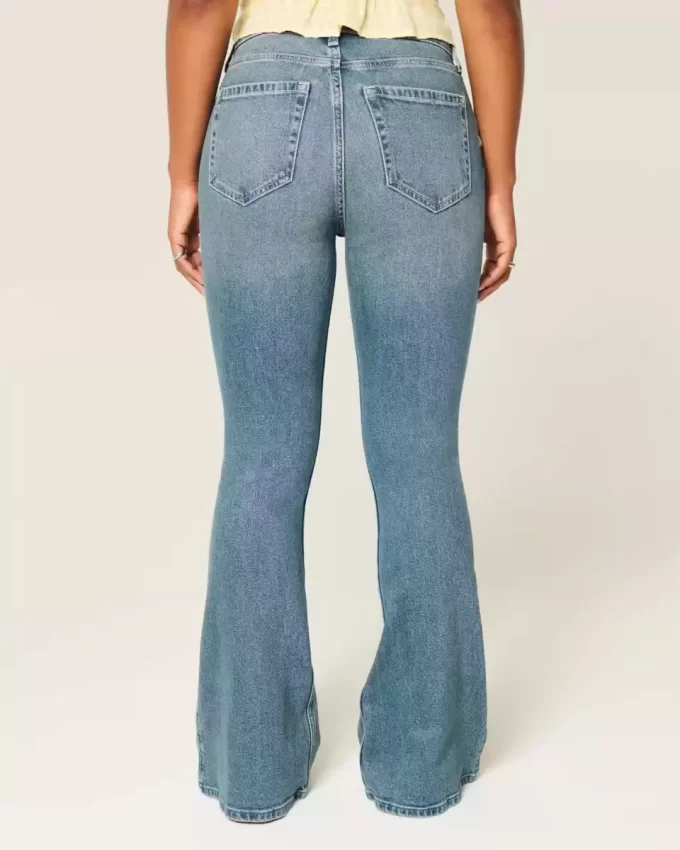 Curvy High-Rise Medium Wash Flare Jeans
