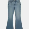 Curvy High-Rise Medium Wash Flare Jeans