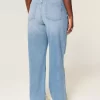 Curvy High-Rise Ripped Medium Wash Dad Jeans