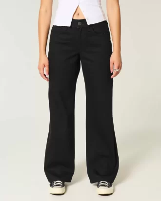 Curvy Low-Rise Black Baggy Jeans