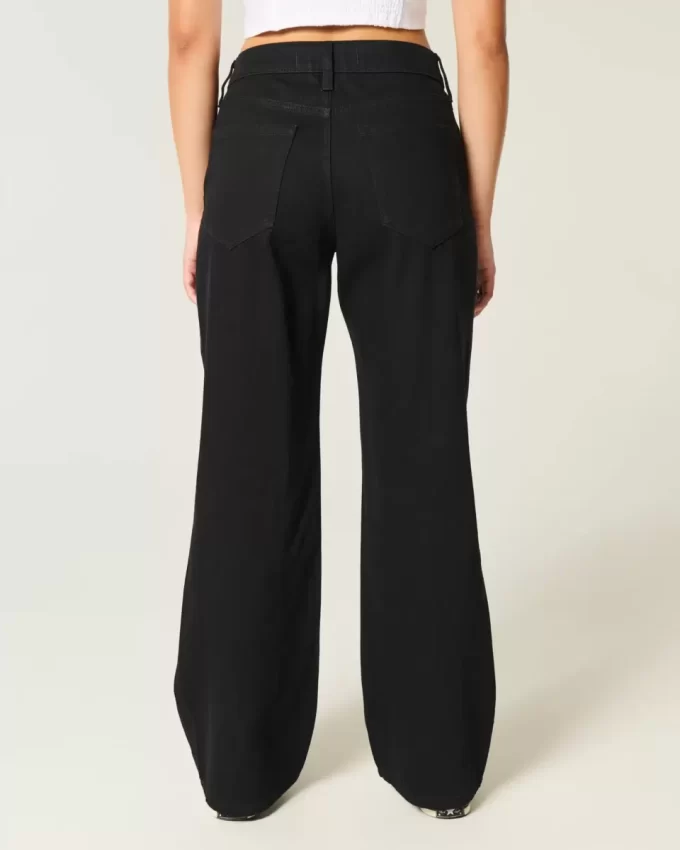 Curvy Low-Rise Black Baggy Jeans
