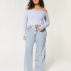 Curvy Mid-Rise Medium Wash Baggy Jeans