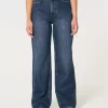 Curvy Ultra High-Rise Dark Wash Baggy Jeans
