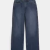Curvy Ultra High-Rise Dark Wash Baggy Jeans