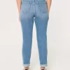Curvy Ultra High-Rise Ripped Medium Wash Mom Jeans