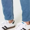 Curvy Ultra High-Rise Ripped Medium Wash Mom Jeans