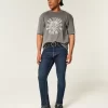 Dark Wash Athletic Skinny Jeans