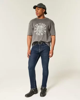 Dark Wash Athletic Skinny Jeans
