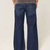 Dark Wash Baggy Bootcut Jeans