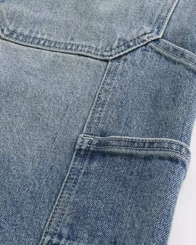 Dark Wash Baggy Denim Shorts