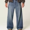 Dark Wash Dice Graphic Super Baggy Jeans