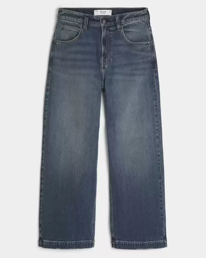 Dark Wash Dice Graphic Super Baggy Jeans