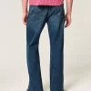 Dark Wash Relaxed Bootcut Jeans