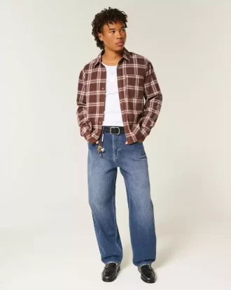 Dark Wash Skater Baggy Jeans