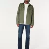 Dark Wash Slim Straight Jeans