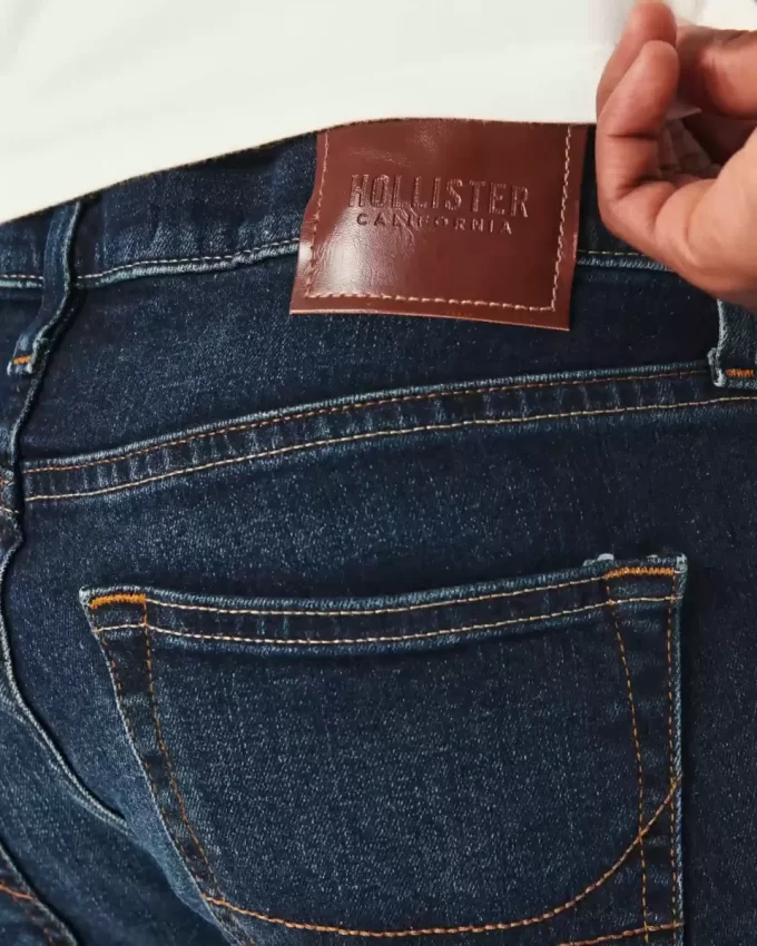 Dark Wash Slim Straight Jeans