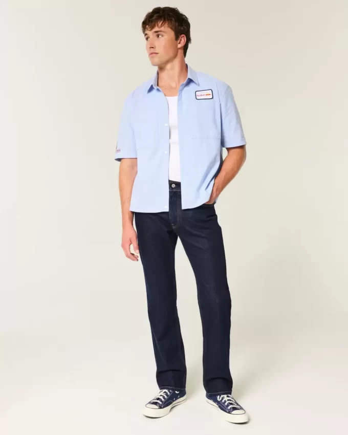 Dark Wash Straight Jeans