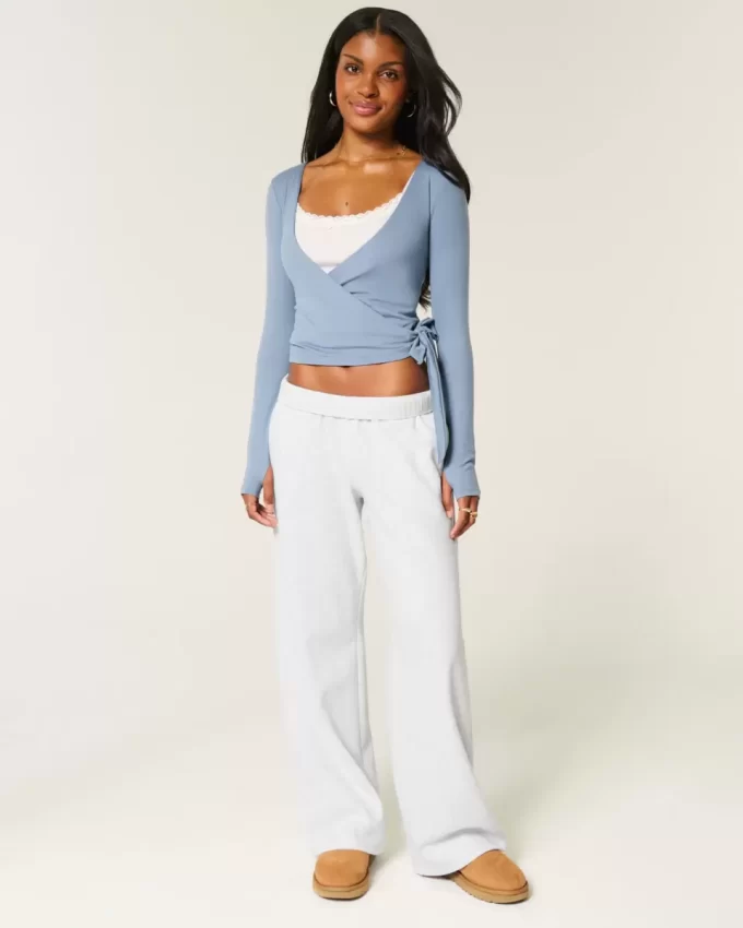 Deer Graphic Wide-Leg Sweatpants