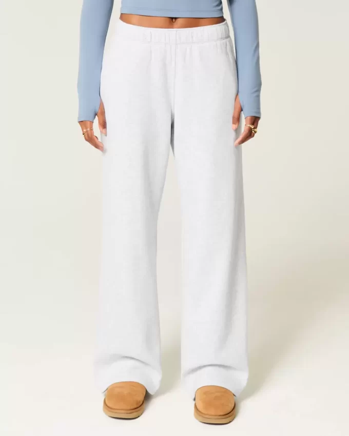 Deer Graphic Wide-Leg Sweatpants