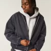 Denim Zip-Up Skater Jacket