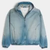 Denim Zip-Up Skater Jacket