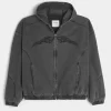 Denim Zip-Up Skater Jacket