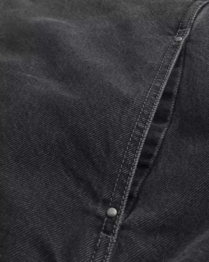 Denim Zip-Up Skater Jacket