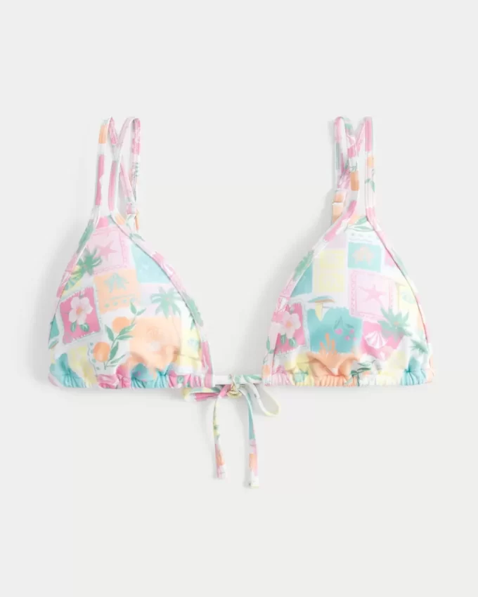 Double Strap Triangle Bikini Top